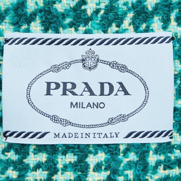 Prada Fall 2015 Green Tweed Ensemble Pants Vest with Mink Fur Accents IT 42 US 6 - Picture 6 of 16